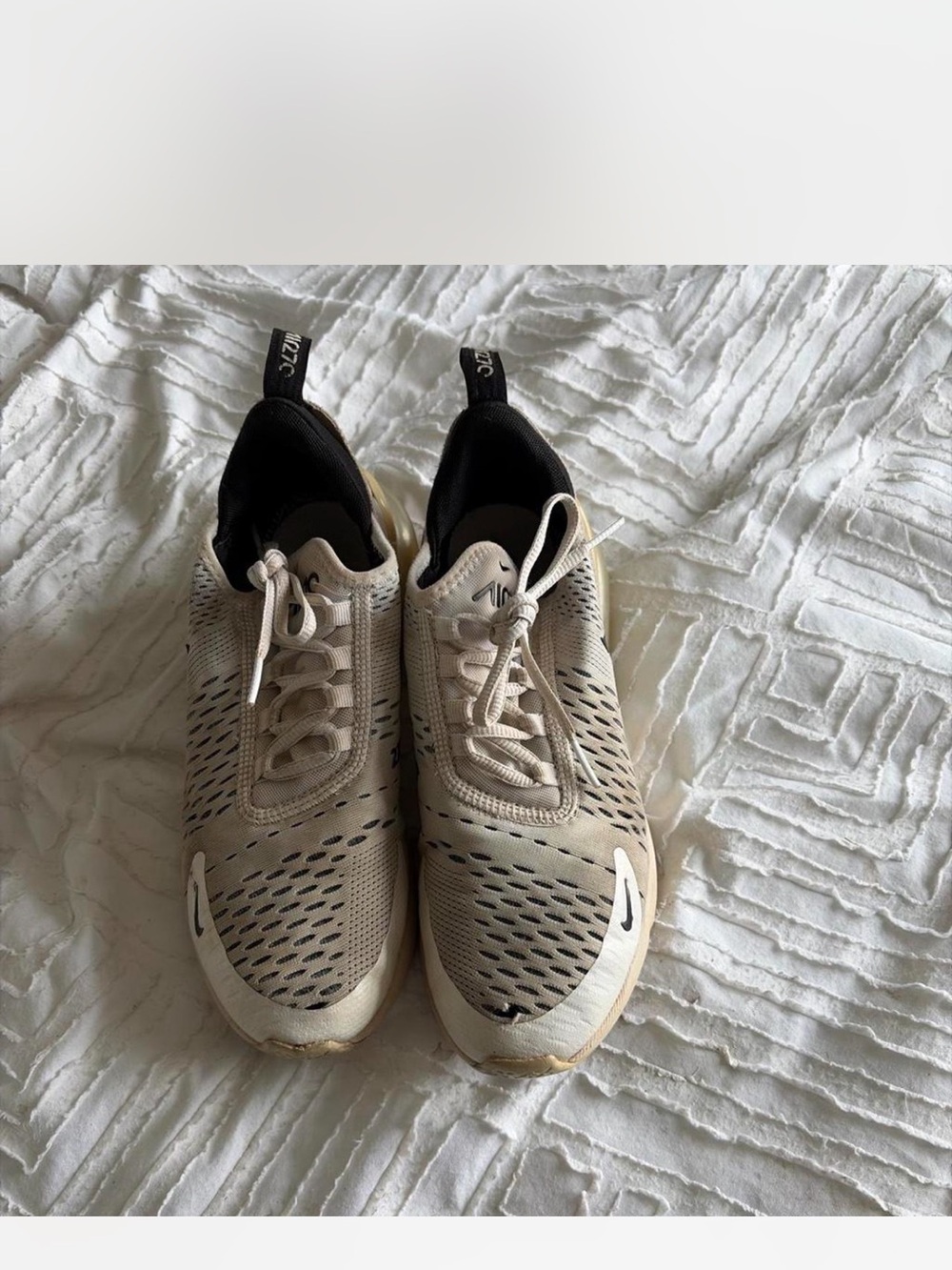 Nike Women's Light Taupe Knit Athletic Sneakers